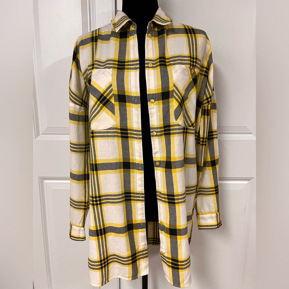 Noisy May Button Down Plaid Flannel Shirt